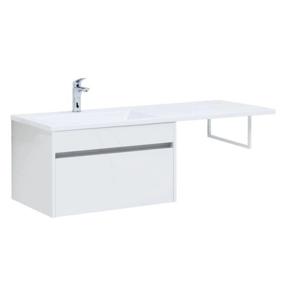 Тумба подвесная с раковиной-столешницей Aquanet Токио 130 см 00236917 L, белый фото 
