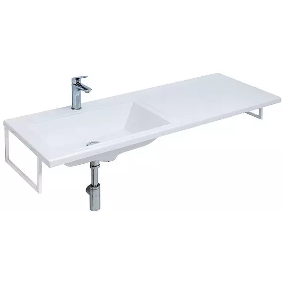 Тумба подвесная с раковиной-столешницей Aquanet Токио 130 см 00236917 L, белый фото 8