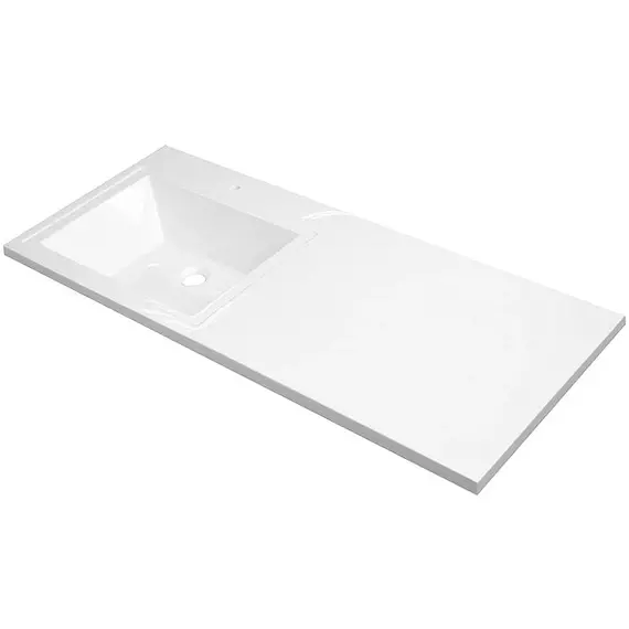 Тумба подвесная с раковиной-столешницей Aquanet Токио 130 см 00236917 L, белый фото 2