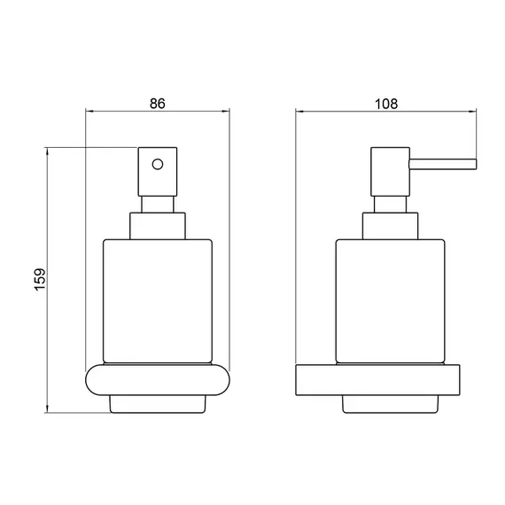 Дозатор для жидкого мыла Timo Luiro 18438/03, цвет чёрный матовый фото 2