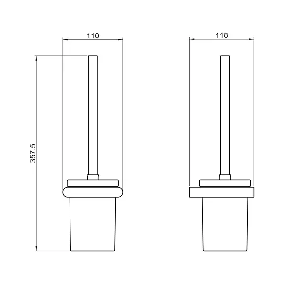 Ёршик для унитаза Timo Luiro 18461/17, цвет золото матовое фото 2