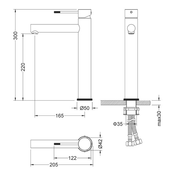Смеситель для раковины высокий Timo Saona 2311/13F, никель фото 2