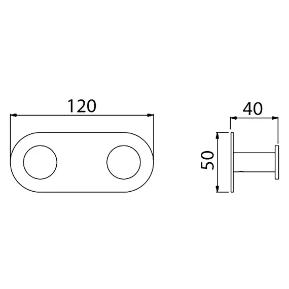 Двойной крючок Timo Saona 13014/16, цвет белый матовый фото 2