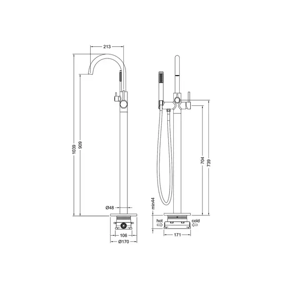 Смеситель для ванны Timo Saona 2310/13Y-CR (со скрытой частью) никель фото 2