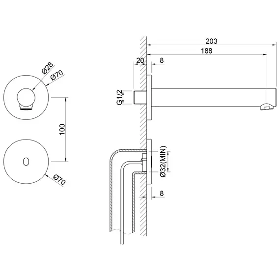 Смеситель для раковины сенсорный Timo Saona 2373/18SM, чёрное золото фото 2