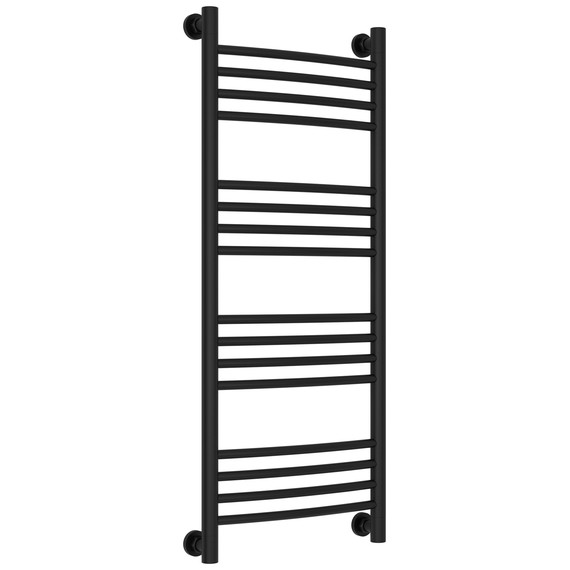 Полотенцесушитель водяной Сунержа Богема+ П16 400x1060 мм (выгнутая перемычка) 31-0221-1040, чёрный матовый фото 
