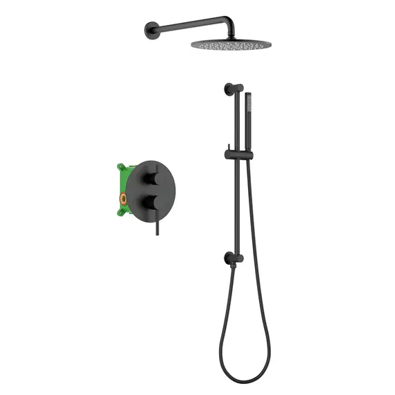 Душевая система для душа Timo Saona SX-2309/03SM (со скрытой частою) чёрный матовый фото 