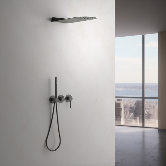 Душевая система для душа Timo Saona SX-2340/18SM (со скрытой частью) чёрное золото фото 2