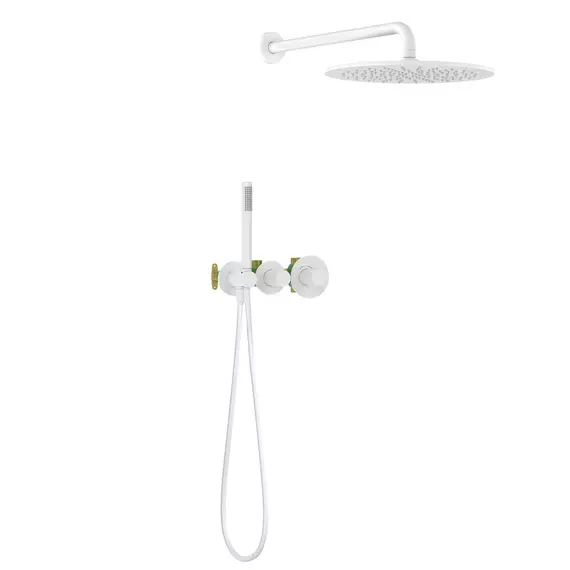 Душевая система для душа с термостатом Timo Saona SX-2359/16SM (со скрытой частью) белый матовый фото 