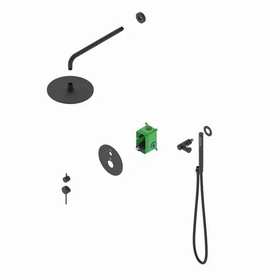 Душевая система для душа Timo Saona SX-2369/18SM (со скрытой частью) чёрное золото фото 3