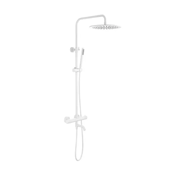 Душевая стойка для ванны с термостатом Timo Saona SX-2380/16, белый матовый фото 