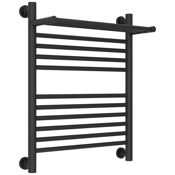 Полотенцесушитель водяной Сунержа Богема+ с полкой П11 500x660 мм 15-0223-6050, тёмный титан муар фото 