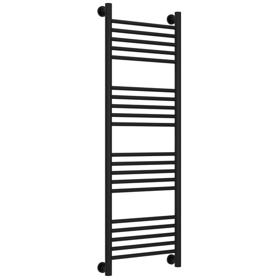 Полотенцесушитель водяной Сунержа Богема+ П20 400x1260 мм (прямая перемычка) 31-0220-1240, чёрный матовый фото 