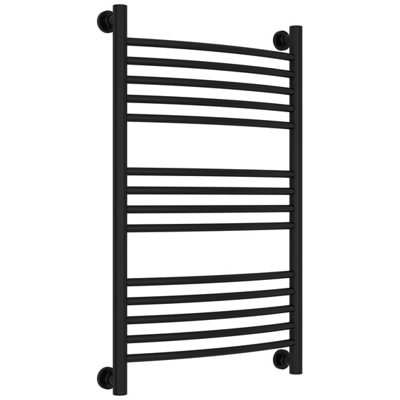Полотенцесушитель водяной Сунержа Богема+ П14 500x860 мм (выгнутая перемычка) 31-0221-8050, чёрный матовый фото 