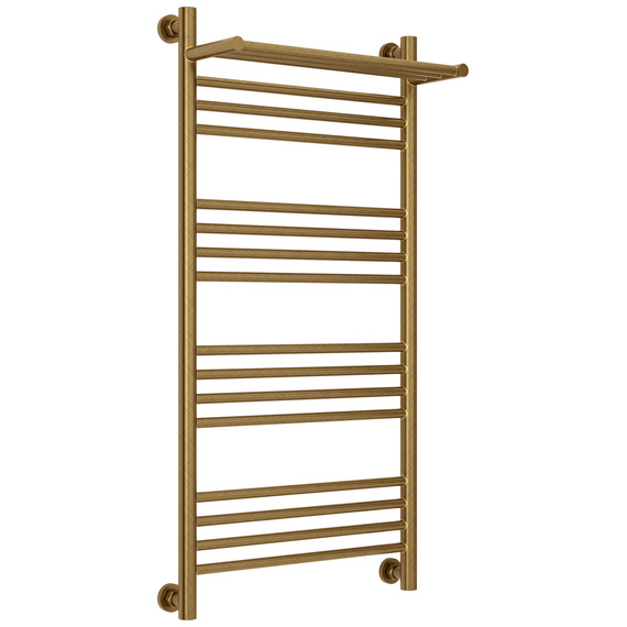 Полотенцесушитель водяной Сунержа Богема+ с полкой П16 500x1060 мм 05-0223-1050, состаренная бронза фото 