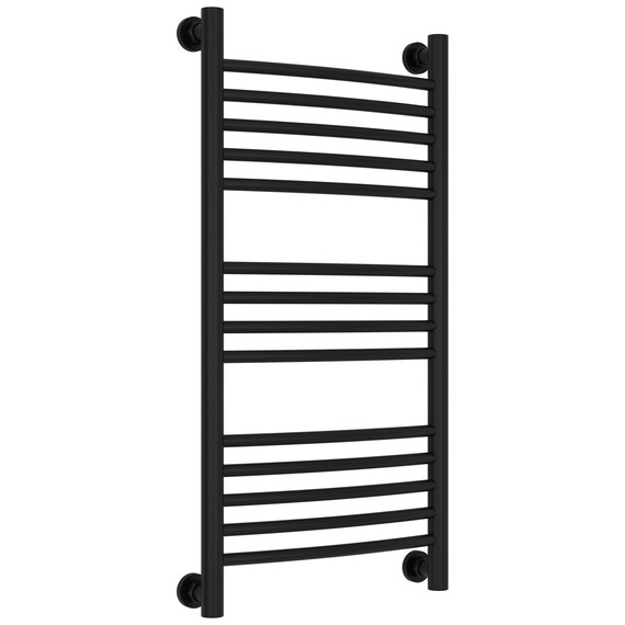 Полотенцесушитель водяной Сунержа Богема+ П14 400x860 мм (выгнутая перемычка) 31-0221-8040, чёрный матовый фото 