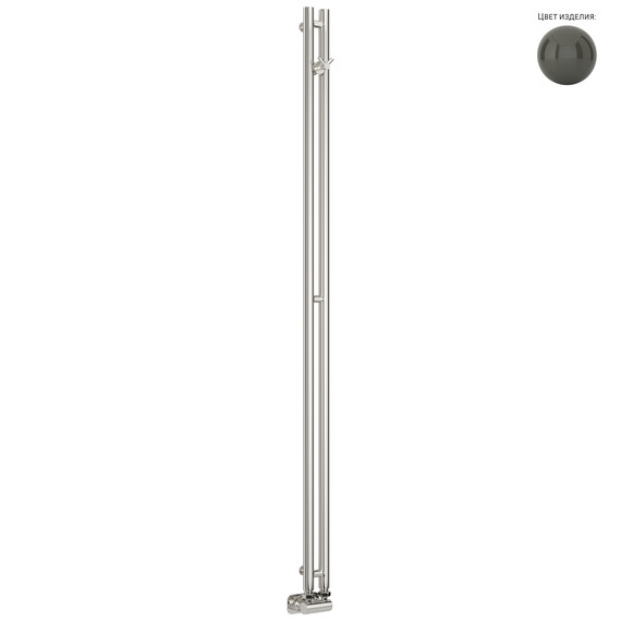 Полотенцесушитель водяной Сунержа Нюанс EU50+ П2 50x1570 мм 7022-0212-1545, серая умбра фото 