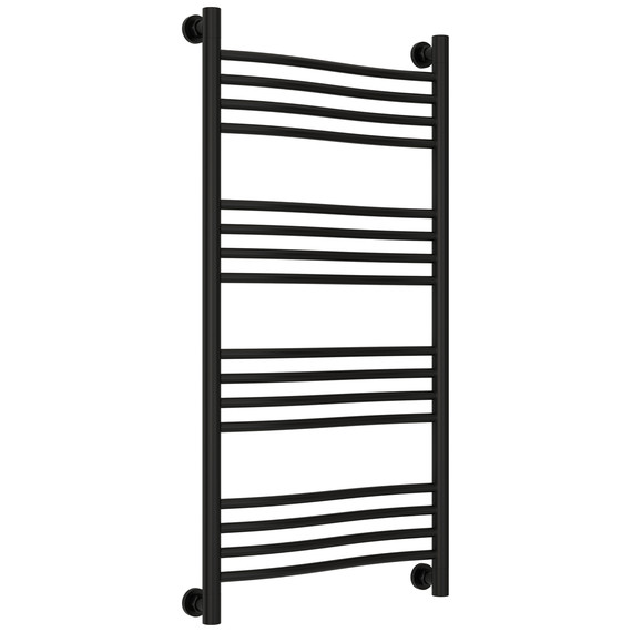 Полотенцесушитель водяной Сунержа Флюид+  П16 500x1060 мм 31-0222-1050, чёрный матовый фото 