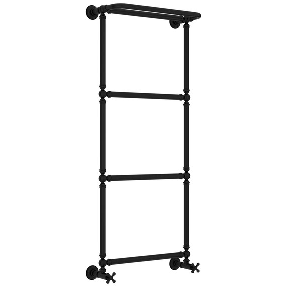 Полотенцесушитель водяной Сунержа Ренессанс П4 500x1330 мм 31-0281-1250, чёрный матовый фото 