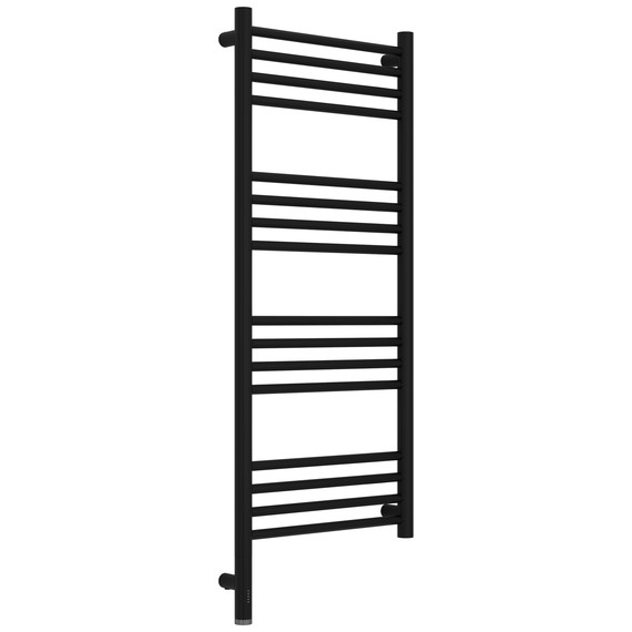 Полотенцесушитель электрический Сунержа Богема 3.1 П16 400x1120 мм (прямая перемычка) 31-6004-1040 L, чёрный матовый фото 