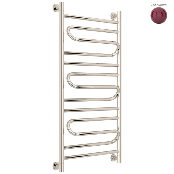 Полотенцесушитель водяной Сунержа Элегия+ П13 500x1060 мм 4004-0205-1050, бордово-фиолетовый фото 