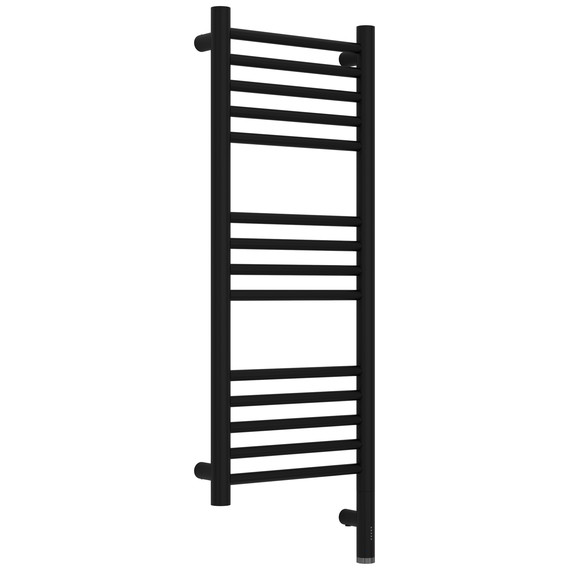 Полотенцесушитель электрический Сунержа Богема 3.1 П14 300x920 мм (прямая перемычка) 31-6005-8030 R, чёрный матовый фото 