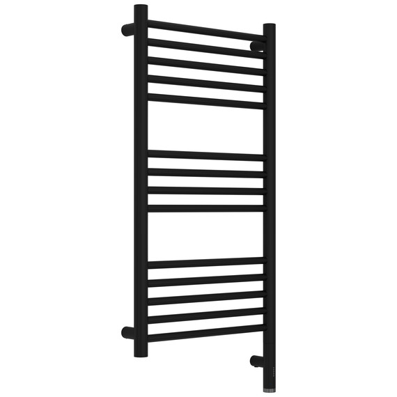 Полотенцесушитель электрический Сунержа Богема 3.1 П14 400x920 мм (прямая перемычка) 31-6005-8040 R, чёрный матовый фото 