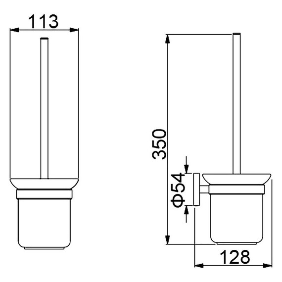 Ёршик для унитаза Timo Saona 13061/16, цвет белый матовый фото 2