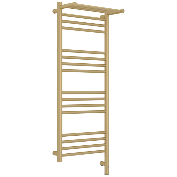 Полотенцесушитель электрический Сунержа Богема 3.1 с полкой П16 400x1120 мм 022-6007-1040 R, шампань матовый фото 