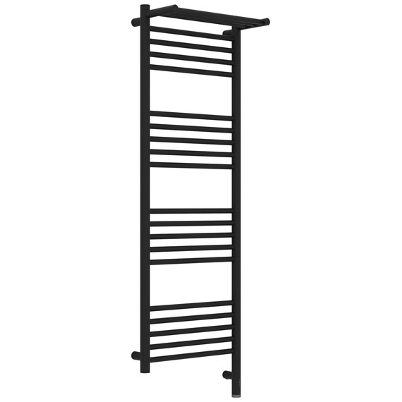 Полотенцесушитель электрический Сунержа Богема 3.1 с полкой П20 400x1320 мм 15-6007-1240 R, тёмный титан муар фото 