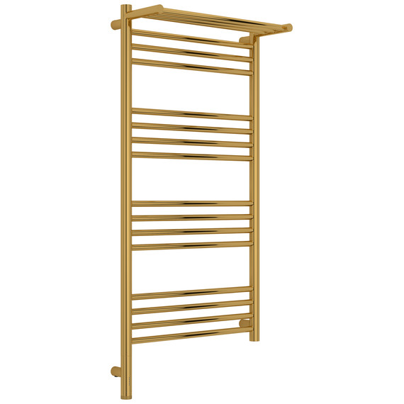 Полотенцесушитель электрический Сунержа Богема 3.1 с полкой П16 500x1120 мм 03-6006-1050 L, золото фото 