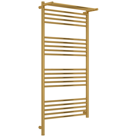 Полотенцесушитель электрический Сунержа Богема 3.1 с полкой П20 600x1320 мм 03-6006-1260 L, золото фото 