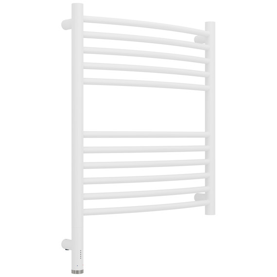Полотенцесушитель электрический Сунержа Богема 3.1 П11 500x720 мм (выгнутая перемычка) 30-6002-6050 L, белый матовый фото 