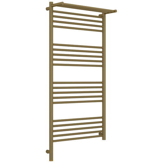 Полотенцесушитель электрический Сунержа Богема 3.1 с полкой П20 600x1320 мм 032-6006-1260 L, золото матовое фото 