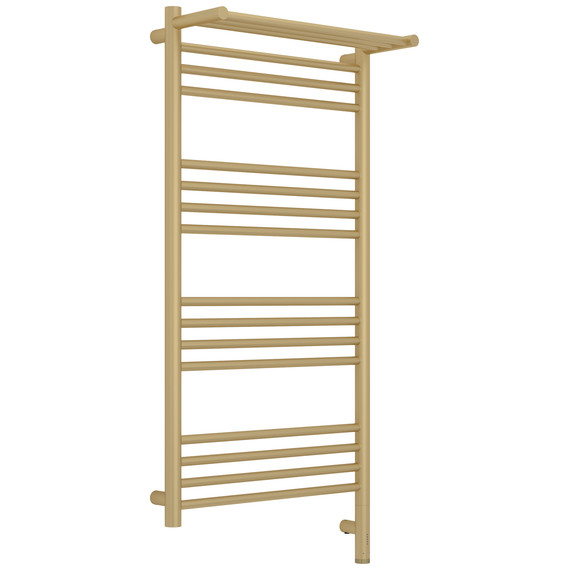 Полотенцесушитель электрический Сунержа Богема 3.1 с полкой П16 500x1120 мм 022-6007-1050 R, шампань матовый фото 