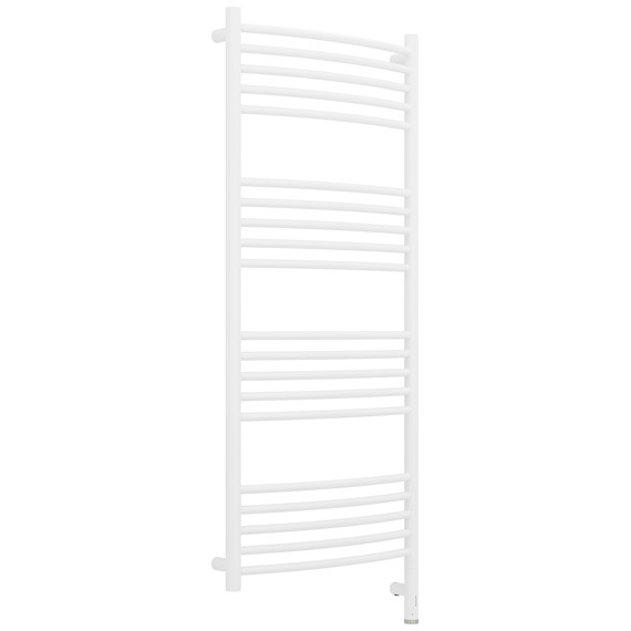 Полотенцесушитель электрический Сунержа Богема 3.1 П20 500x1320 мм (выгнутая перемычка) 30-6003-1250 R, белый матовый фото 