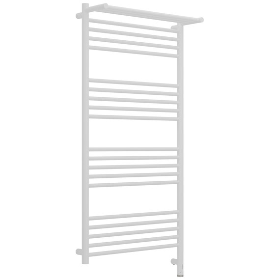 Полотенцесушитель электрический Сунержа Богема 3.1 с полкой П20 600x1320 мм 30-6007-1260 R, белый матовый фото 