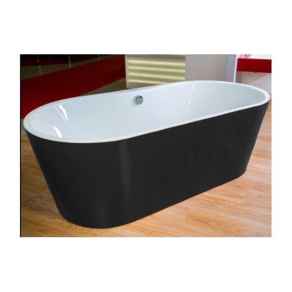 Ванна отдельностоящая Kolpa-San Comodo FS 185x90 см, белый/чёрный фото 