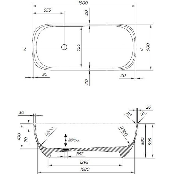 Ванна отдельностоящая Kolpa-San Gloria FS 180x80 см, черный фото 3