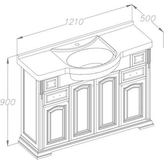 Тумба напольная с раковиной Opadiris Риспекто 120 см, белый матовый - 4 Тумба напольная с раковиной Opadiris Риспекто 120 см, белый матовый фото 4