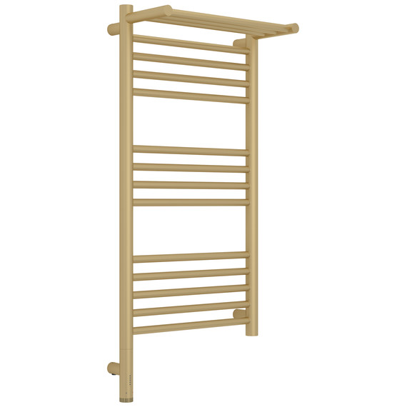 Полотенцесушитель электрический Сунержа Богема 3.1 с полкой П14 400x920 мм 022-6006-8040 L, шампань матовый фото 