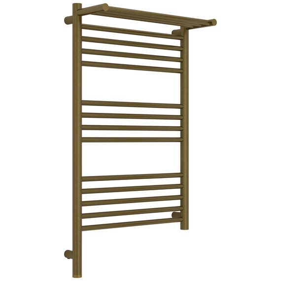 Полотенцесушитель электрический Сунержа Богема 3.1 с полкой П14 500x920 мм 05-6006-8050 L, состаренная бронза фото 