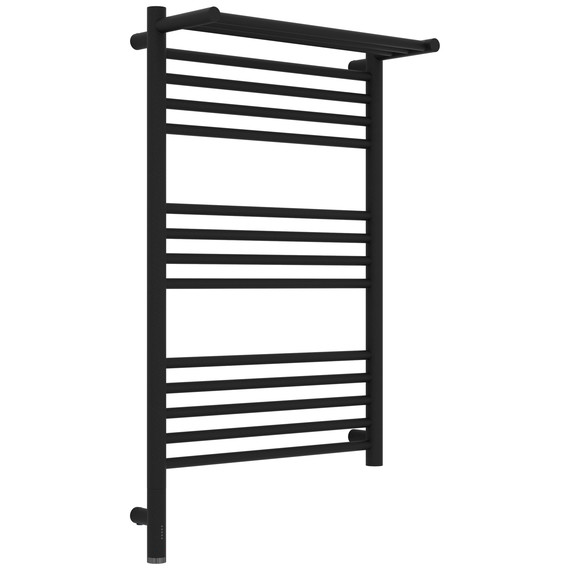 Полотенцесушитель электрический Сунержа Богема 3.1 с полкой П14 500x920 мм 15-6006-8050 L, тёмный титан муар фото 