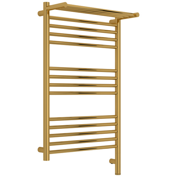 Полотенцесушитель электрический Сунержа Богема 3.1 с полкой П14 500x920 мм 03-6007-8050 R, золото фото 