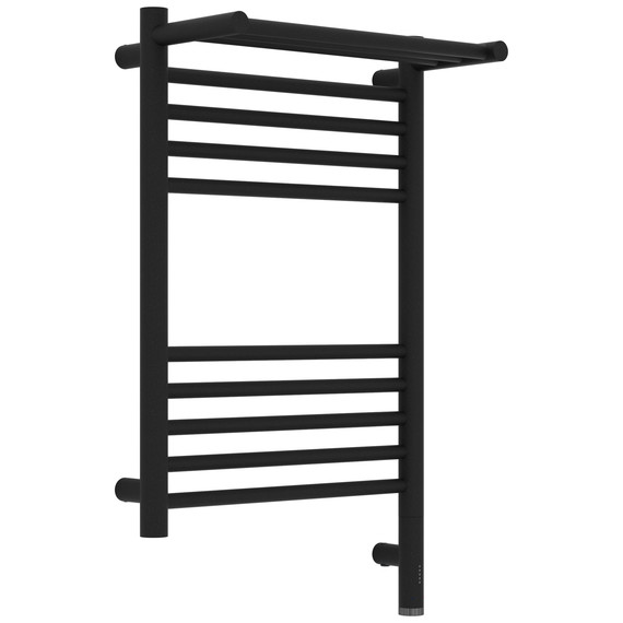 Полотенцесушитель электрический Сунержа Богема 3.1 с полкой П10 400x720 мм 15-6007-6040 R, тёмный титан муар фото 