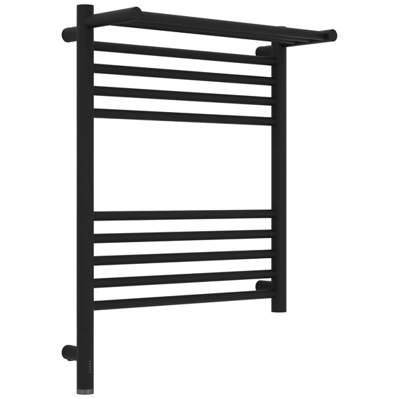 Полотенцесушитель электрический Сунержа Богема 3.1 с полкой П10 500x720 мм 15-6006-6050 L, тёмный титан муар фото 