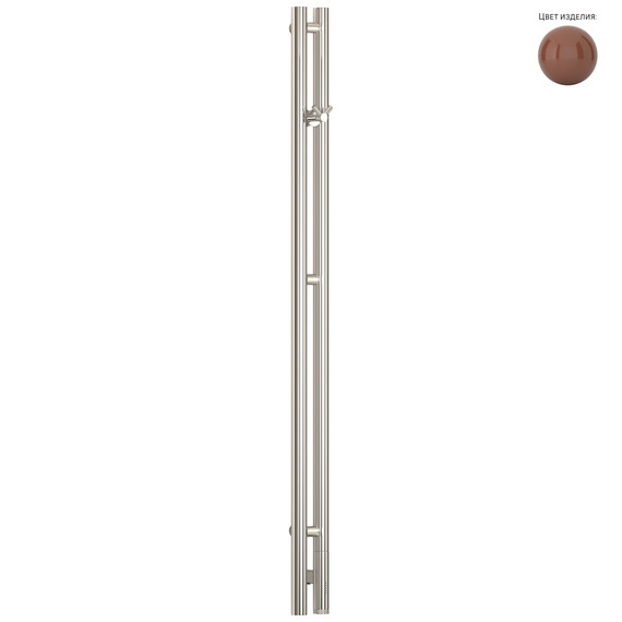 Полотенцесушитель электрический Сунержа Нюанс 3.0 П2 100x1200 мм 8002-5843-1253 R, сигнальный коричневый фото 