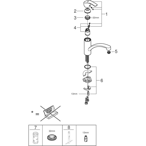 Смеситель для кухни Grohe Eurosmart 33281002 фото 11
