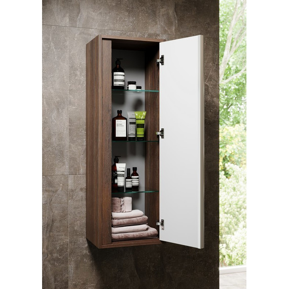 Пенал подвесной Aqwella Clarberg Evolution 40 см EV0504CD, белый/крафт фото 5