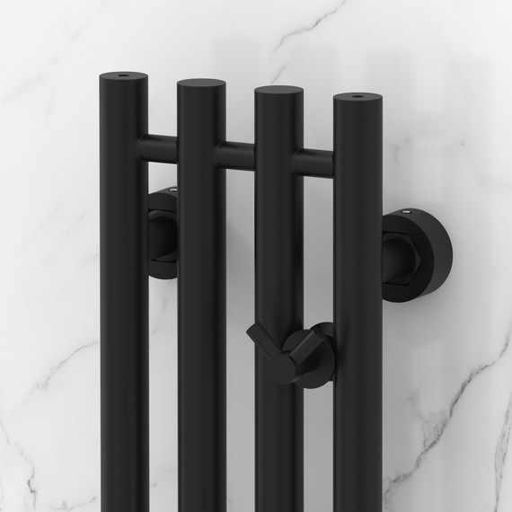 Полотенцесушитель водяной Сунержа Кантата PRO П4 150x1200 мм 31-0446-1215, чёрный матовый фото 3